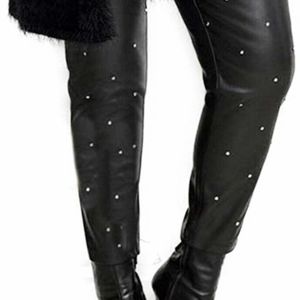 Michel Studio Faux Leather Studded Leggings